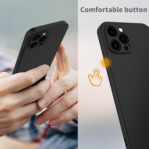 Miniatura 6 de EasyAcc Funda delgada para iPhone 12 Pro Max, 6.7 pulgadas 2020 delgada negro mate TPU Phone 12 Pro Max, carcasa protectora de cuerpo completo,