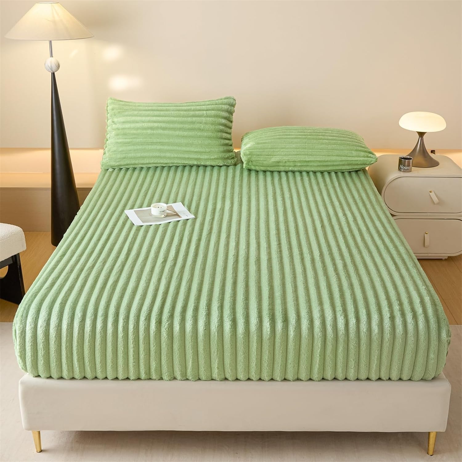 Housse de matelas fausse fourrure lapin premium lit 90 x 200 cm
