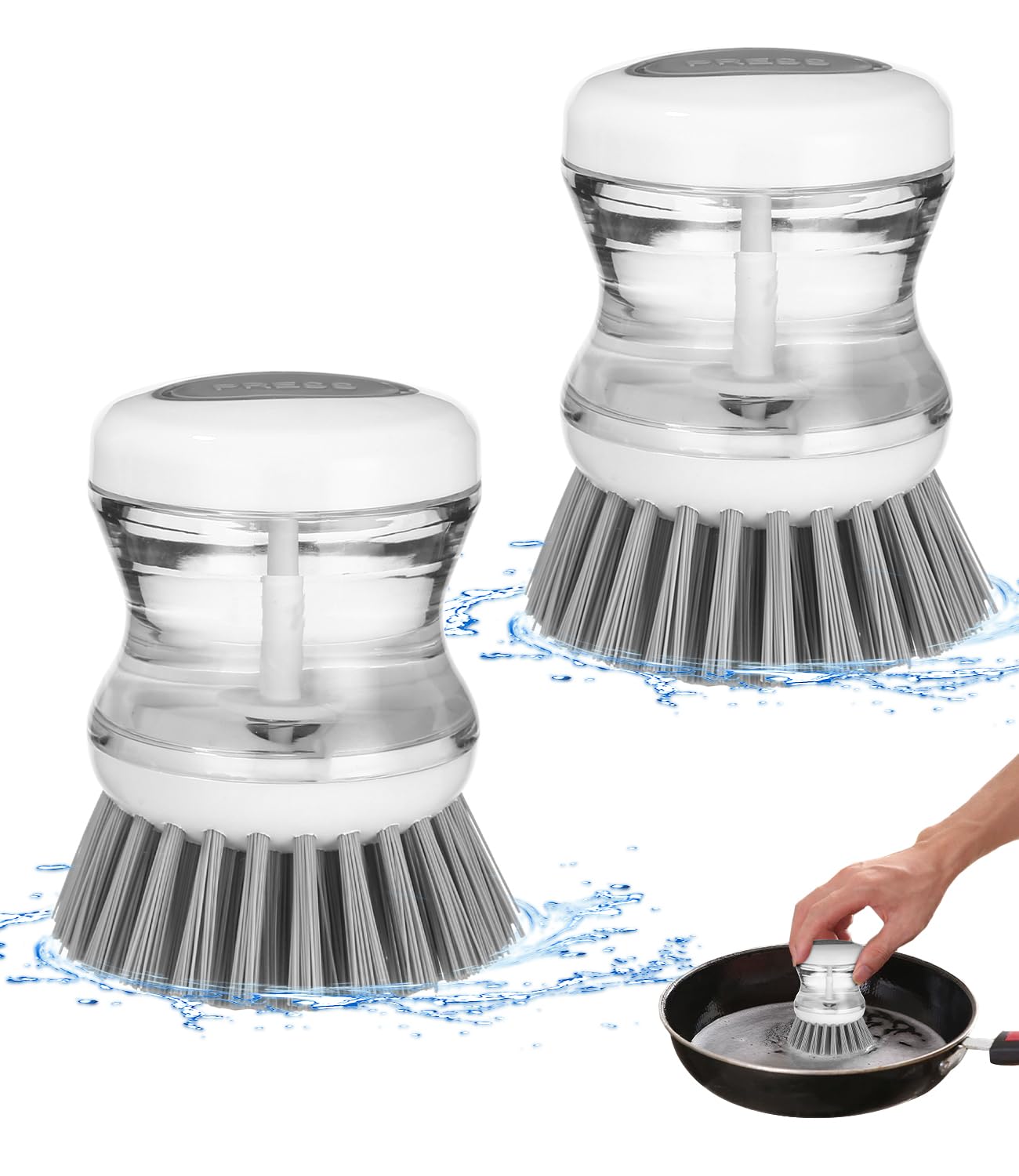 Spazzola da cucina per pentole depuratori per piatti con Dispenser di sapone per