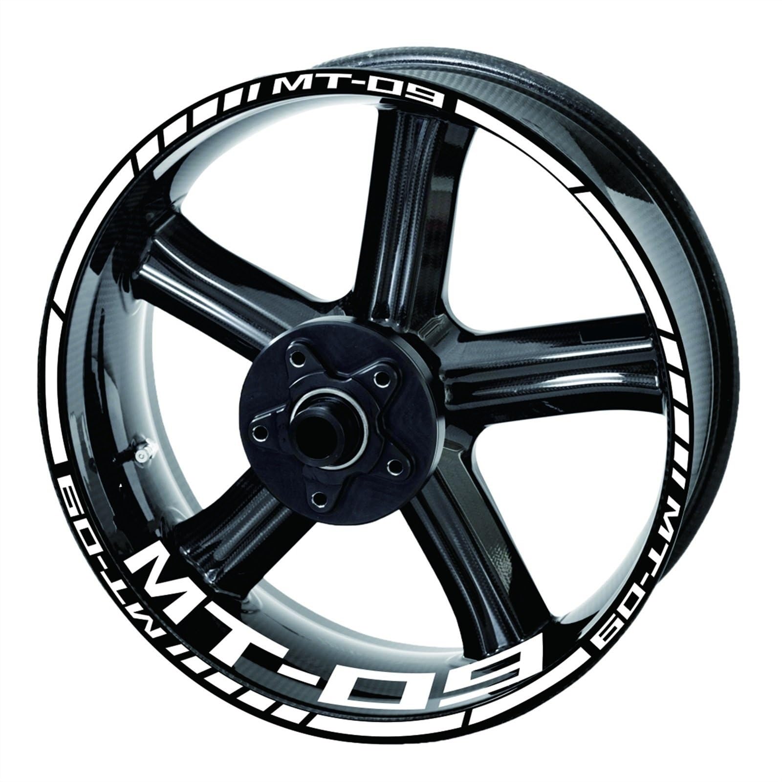 Reflective Motorcycle Mt09 Wheel Sticker Rim Decal Kit for Yamaha Mt 09 Sp 2020 2021(Color3)