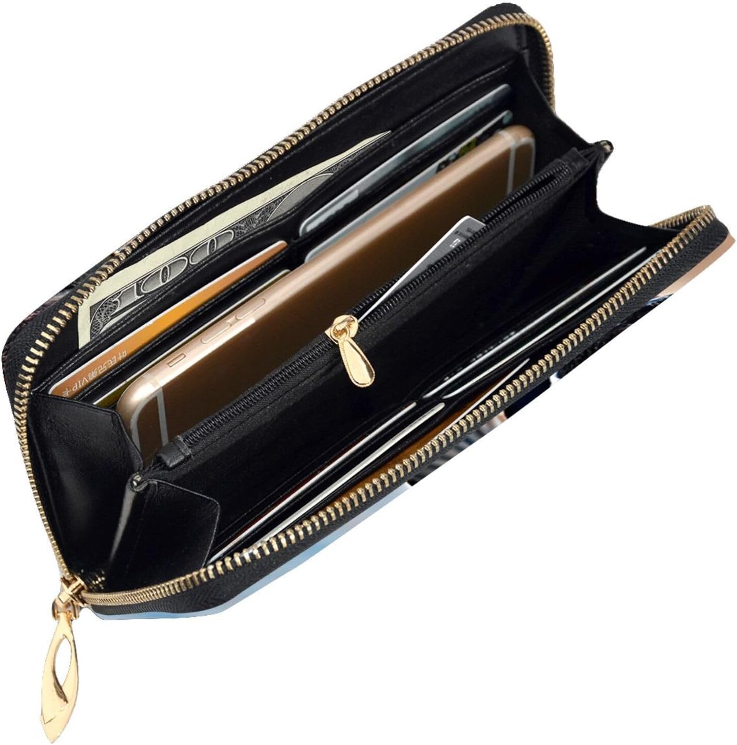 Ultra Fiber Leather Long Handheld Mallard Ducks Wallet, Suit For Daily Use By Men And Women, Can Store Banknotes, Credit Cards, Coins.