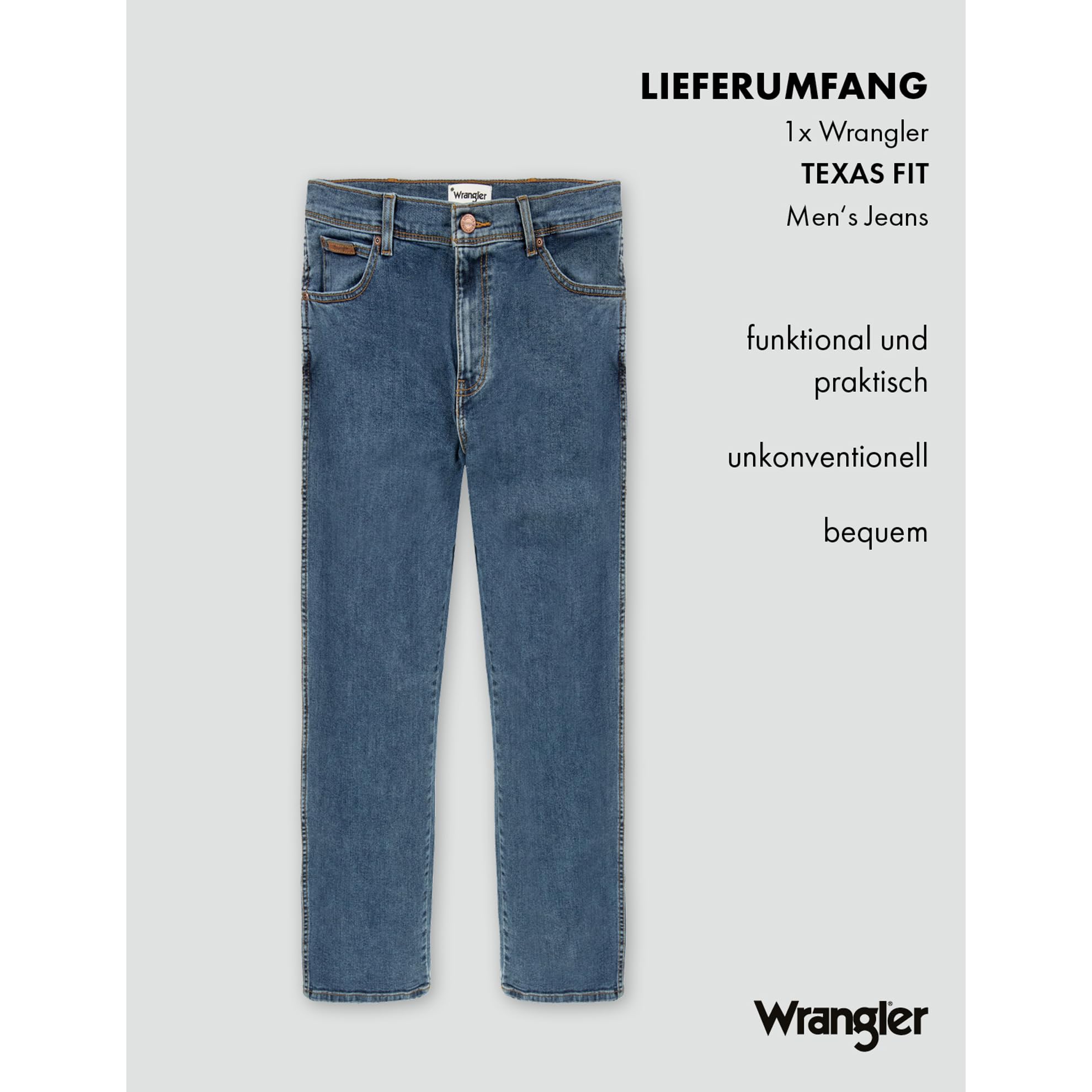 Wrangler Herren Texas Straight Jeans – Bild 7