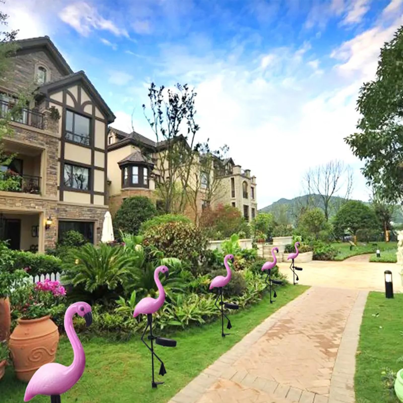 Syfunlv Flamingo light, flamingo garden lights, LED flamingo solar light, 52.5 x 22 x 6.5 cm, IP55 waterproof - Image 4
