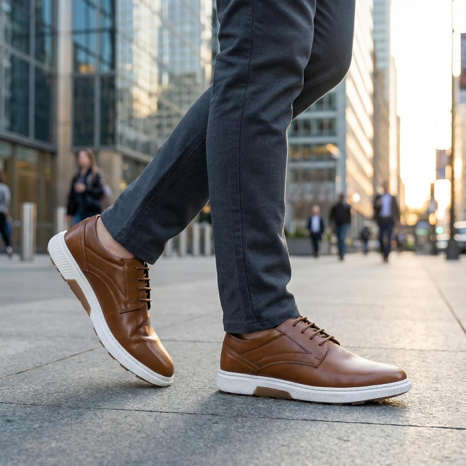 Allthemen Mens Dress Sneakers Business Casual Shoes Comfortable Oxford Shoe for Walking Office Daily - Image 2