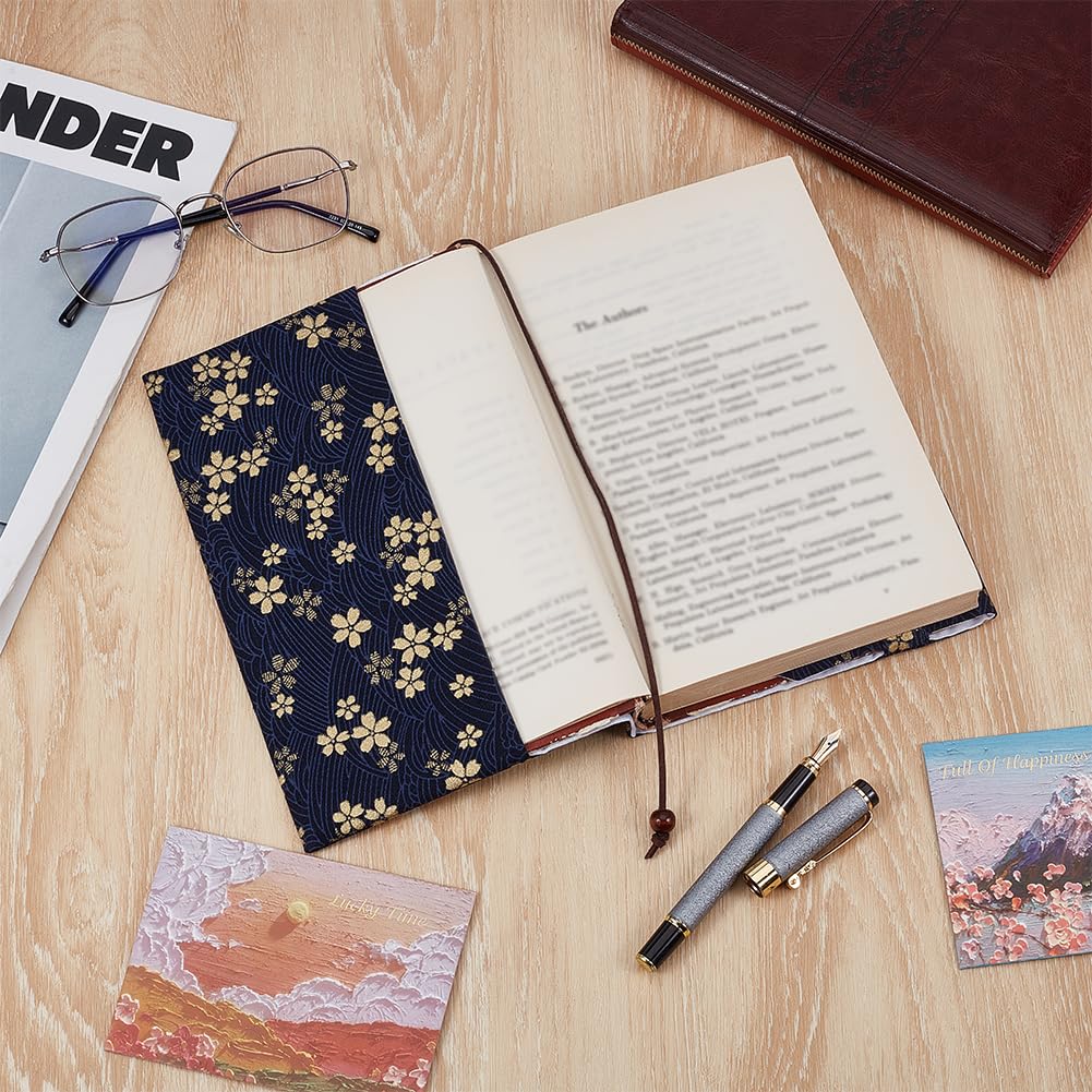 OLYCRAFT Tissu Motif Fleur Couvertures de Livres A5 Couverture Rigide 15.5x22x7mm pour Carnet Bible Planner