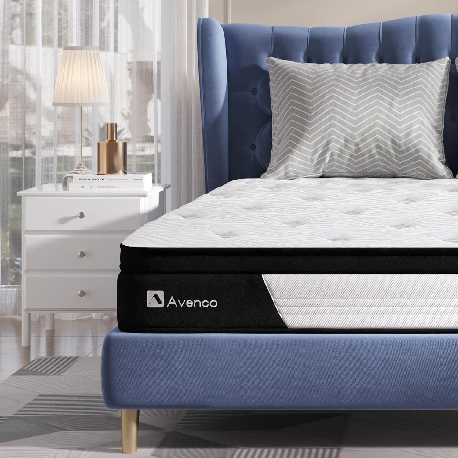 King Mattress, Avenco Hybrid King Size Mattress in a Box, [100 Nights
