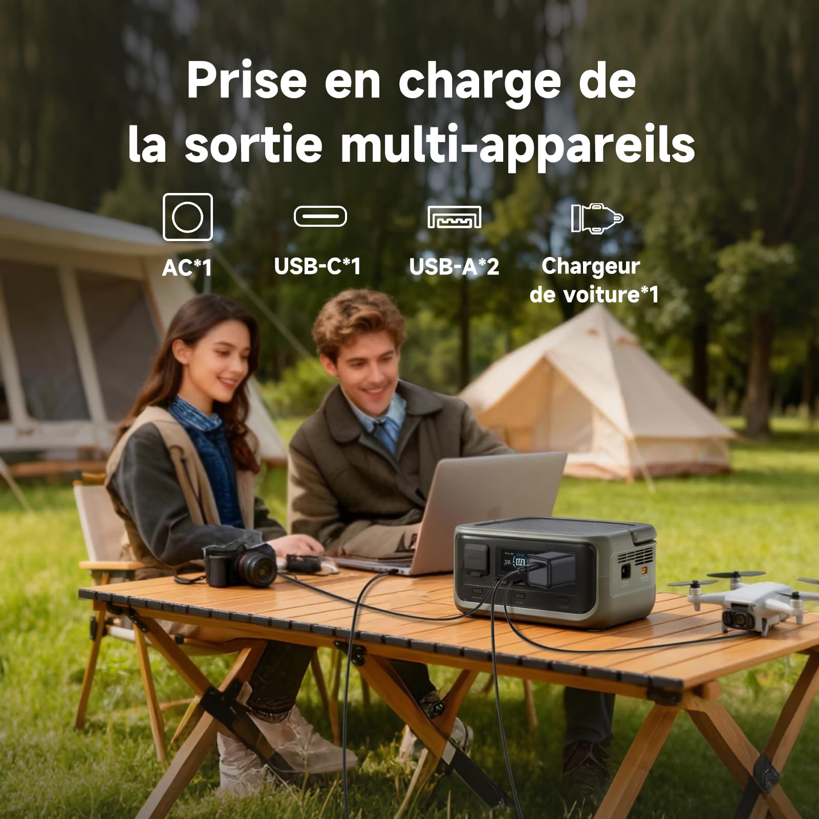 ALLPOWERS P300 Station électrique Portable: 256Wh LFP avec Fonction UPS, Chargement Rapide, 1 x 300W(crête 600W) Groupe electrogene Silencieux. générateur Solaire pour Camping, Jardin, fête