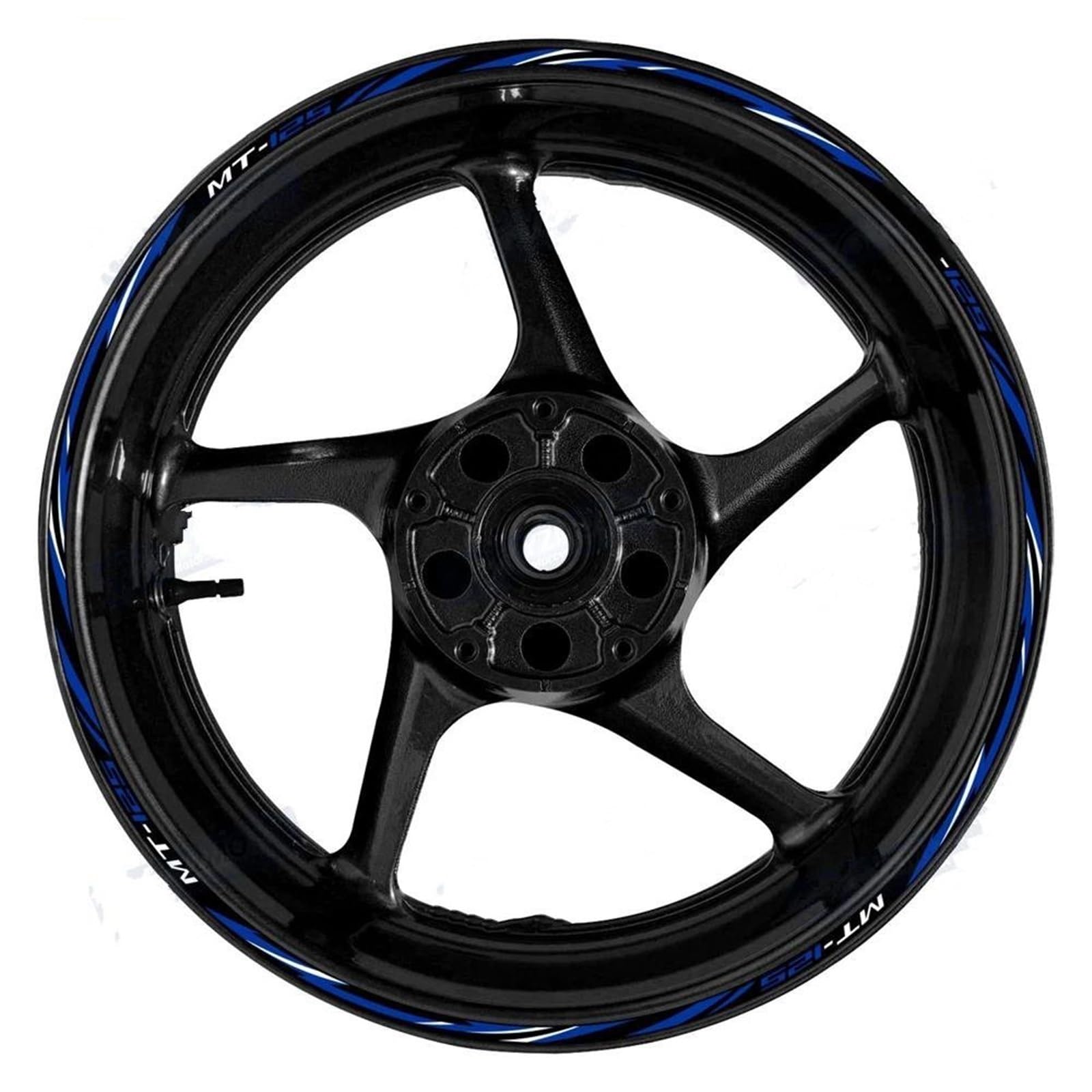 Motorcycle for Yamaha MT-125 MT125 17 Inch Front Rear Racing Wheel Stickers Rim Hub Tape Decal Motorbike(Color11)