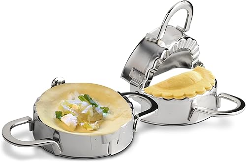Miniatura 6 de Eternal Living Empanada, Ravioli, Gyoza & Dumpling Maker de acero inoxidable de 3 pulgadas, juego de 2