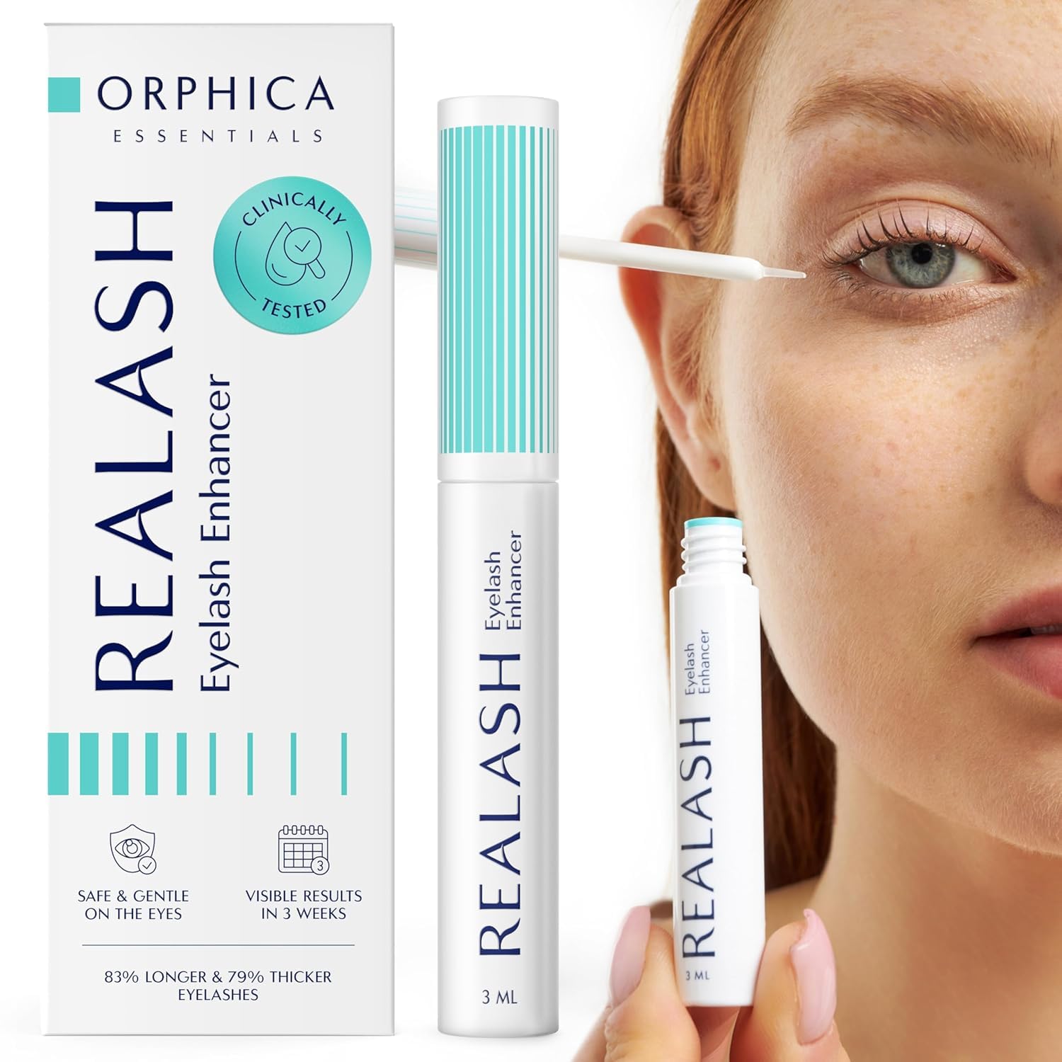 ORPHICA Realash Serum pour Cils 3ml - Sérum Cils Croissance aux Ingrédients Naturels