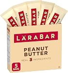LÄRABAR Peanut Butter, Fruit and Nut Energy Bar, Pack of 5 Bars, Gluten Free, Vegan, Snack Bars