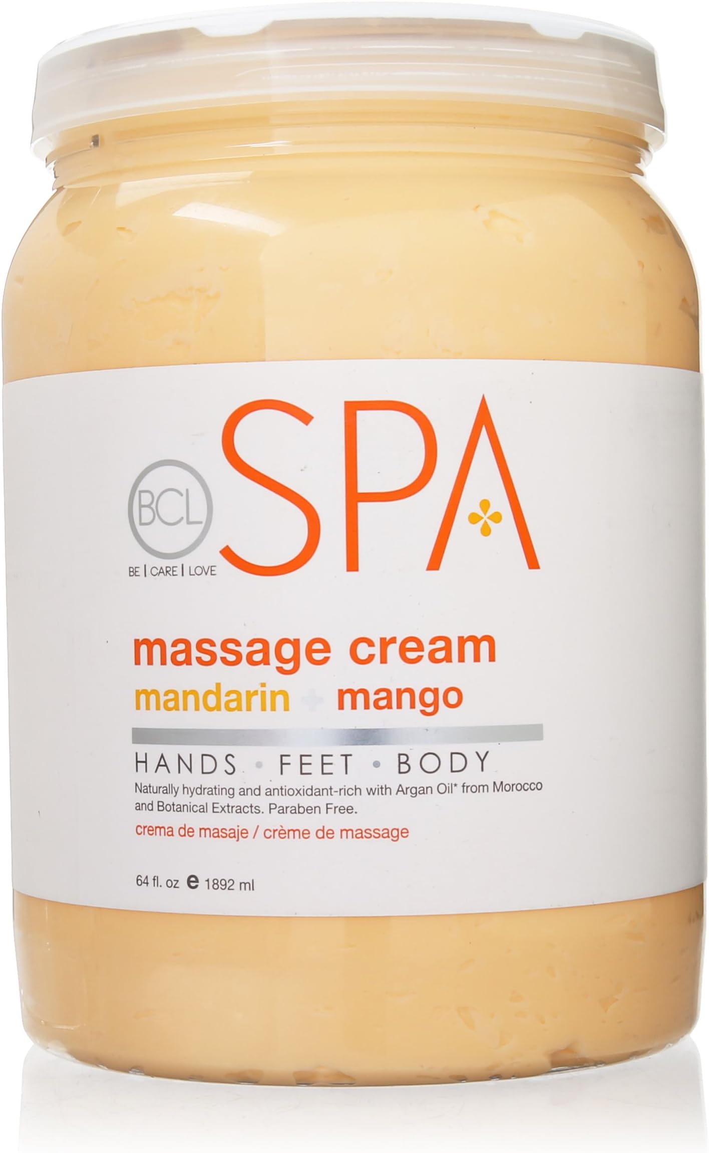 (1890ml) - BCL Spa Mandarin and Mango Massage Cream