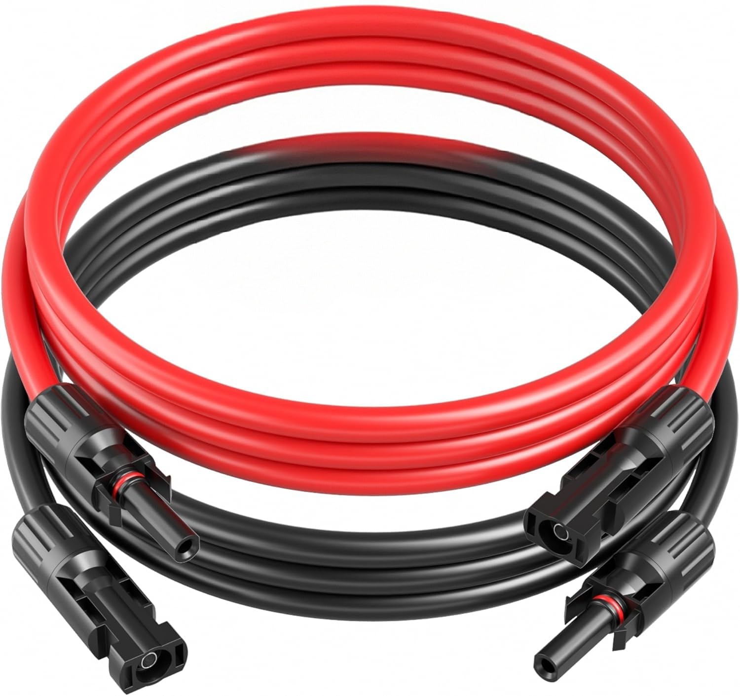 Cavo di prolunga solare con connettore femmina e maschio, kit adattatore connettore MC4 per casa, nave e camper, kit di prolunga solare impermeabile, 2 pezzi da 3 m, 10 AWG