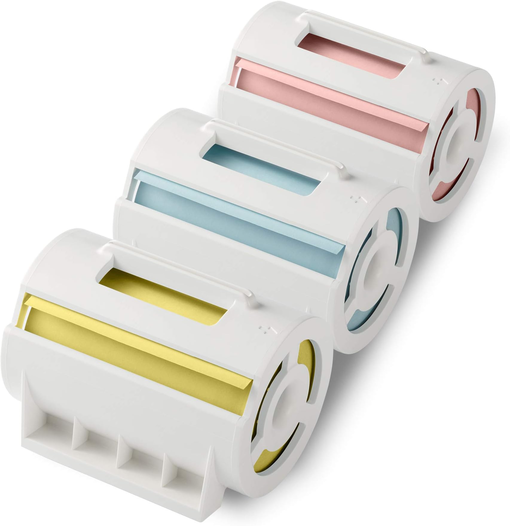 MANGOSLAB Nemonic Sticky Note Color Paper Cartridges for Nemonic Label and Nemonic, Blue Pink Yellow 3 Rolls