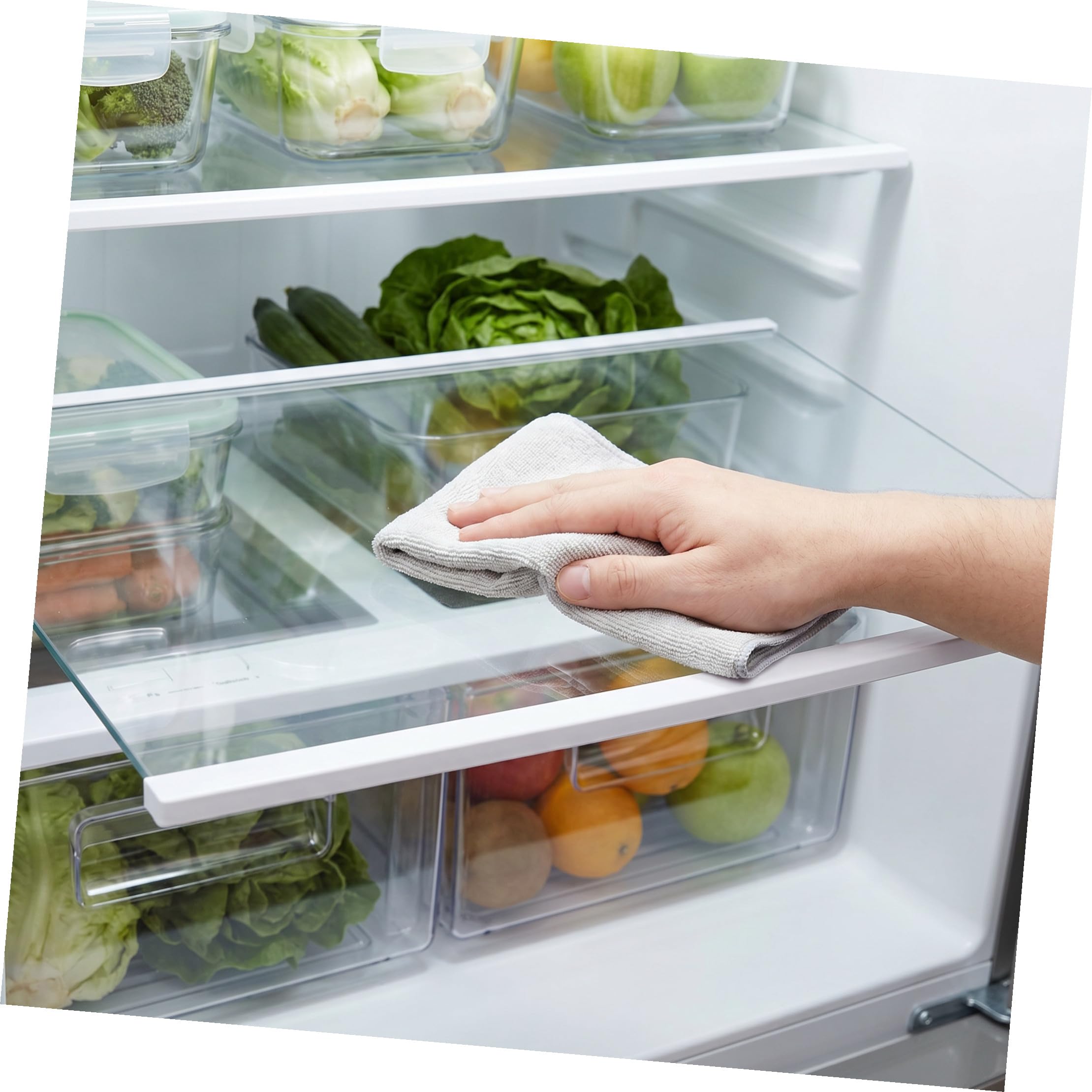 Estante de Vidrio Templado para Refrigerador, Transparente, Ajustable