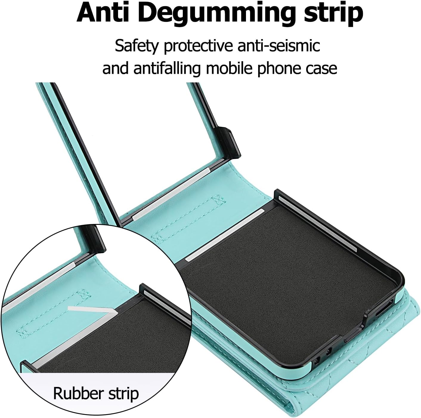 Asuwish Phone Case for Samsung Galaxy Z Flip 7 5G Wallet Cover with Ring Stand Credit Card Holder Slot Crossbody Strap Lanyard RFID Blocking Purse Cell ZFlip 7Z Z7 G Flip7 ZFlip7 Women Men Girls Teal