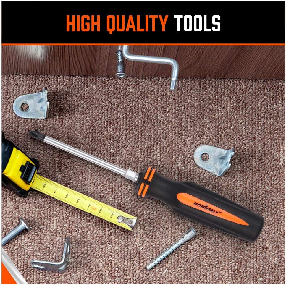 HORUSDY 10-Pieces Magnetic Screwdriver Set, 4 Phillips and 5 Flat Head Tips Screwdriver for Fastening and Loosening Seized Screws : Tools & Home Improvement