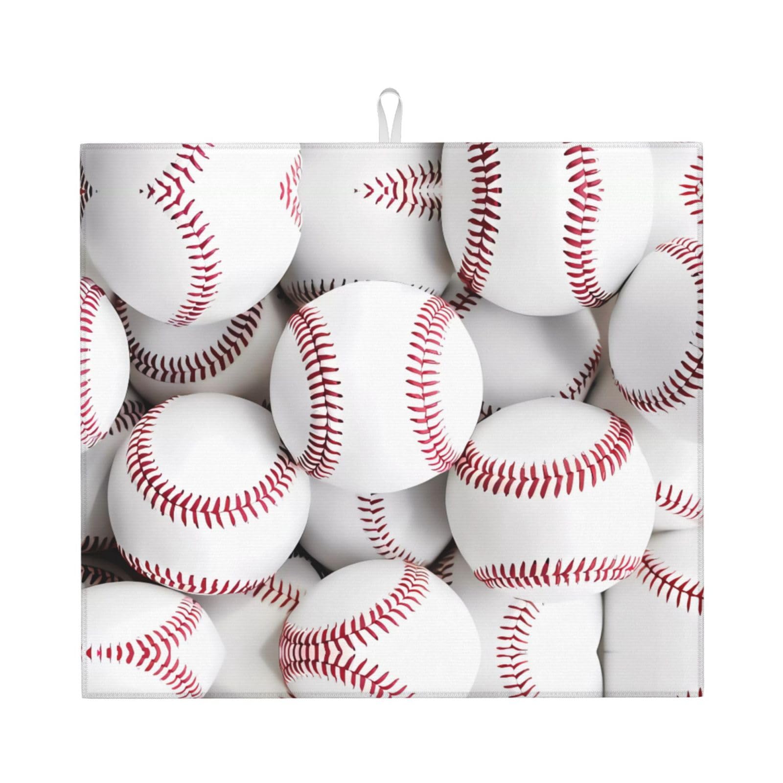 HJFCZH Baseball Prints Kitchen Drying Mat – High-Capacity Absorbent Dish Cover, Engineered with 4x Weight Absorption, Durable Microfiber & Composite Foam Construction