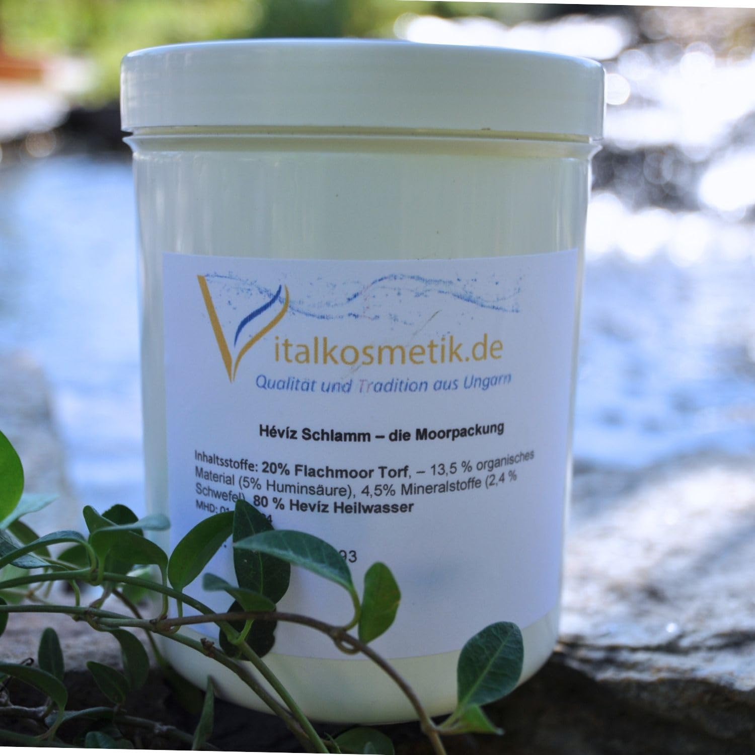 Hévíz Thermalschlamm – Ungarische Moor- & Fangopackung mit Mineralien & Huminsäure | Naturreine Pflege für Haut, Muskeln & Gelenke | Wellnessanwendung zu Hause (1 kg)