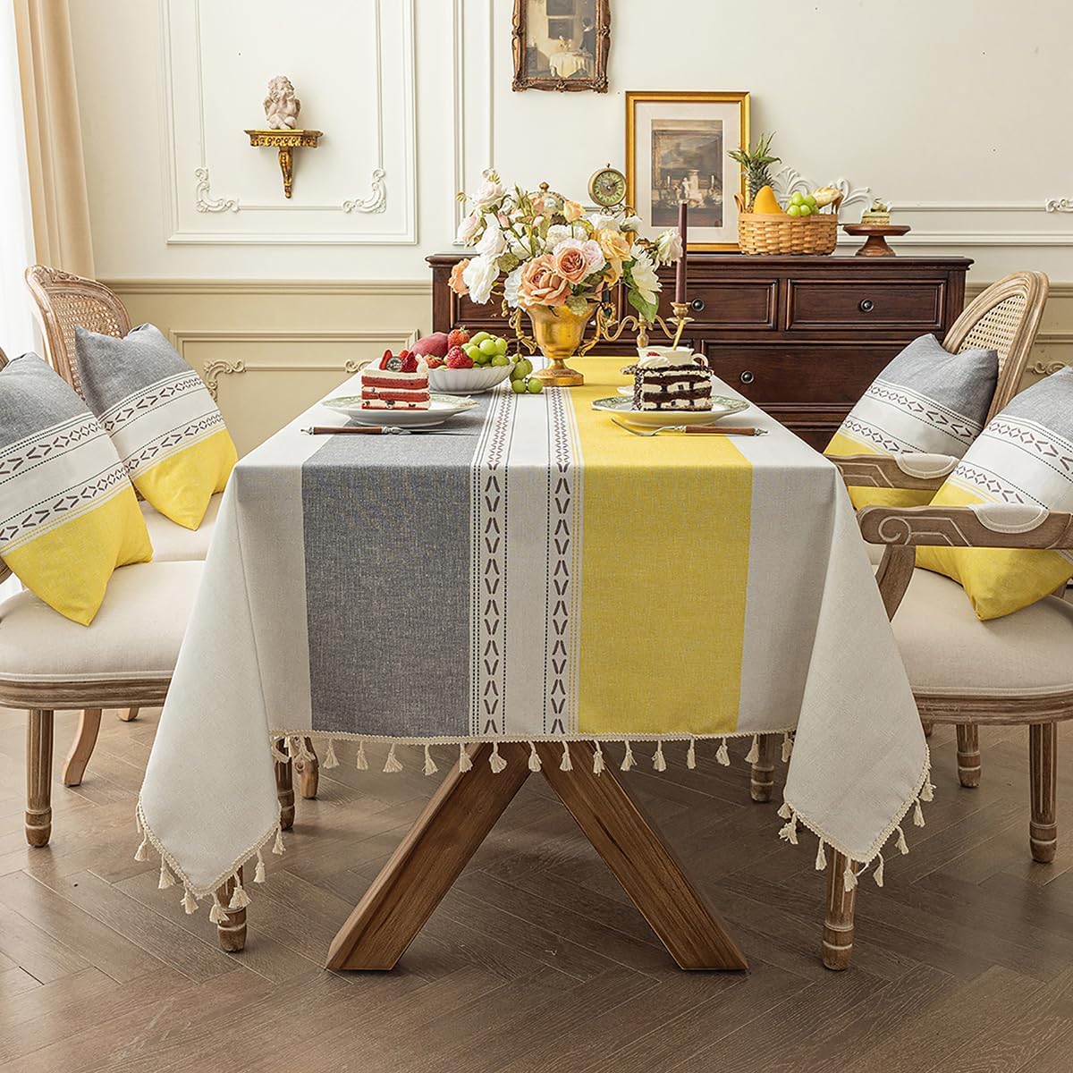 Amazon｜SXYITEテーブルクロス 撥水 北欧 table cloth 長方形 無地