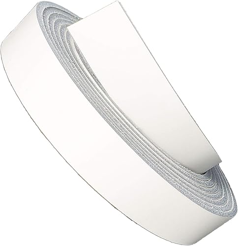 Miniatura 1 de Tiras de piel blancas de 34 pulgadas de ancho, correas de cuero Latigo hasta 96 pulgadas de largo  6-7 oz (0.094  0.110in) tiras de cuero latigo por