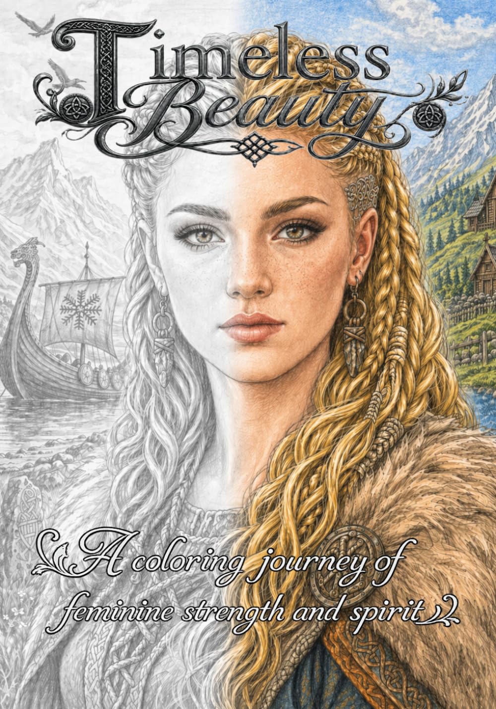 Timeless Beauty: A coloring journey of feminine strength and spirit