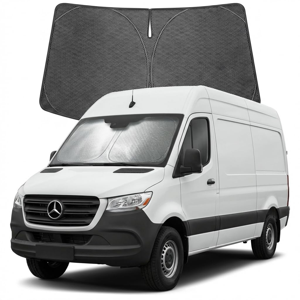 Proadsy Custom Fit Car Windshield Sun Shade for 2007-2026 Benz Sprinter