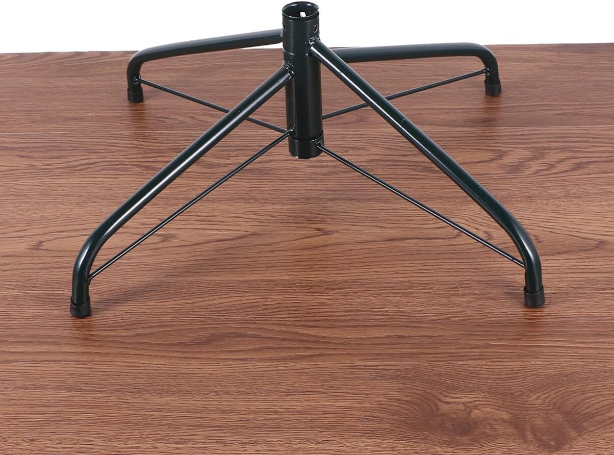 Homoyoyo Portable Christmas Tree Stand 45cm Metal Sturdy Base for Prelit Trees Green Easy Folding Design