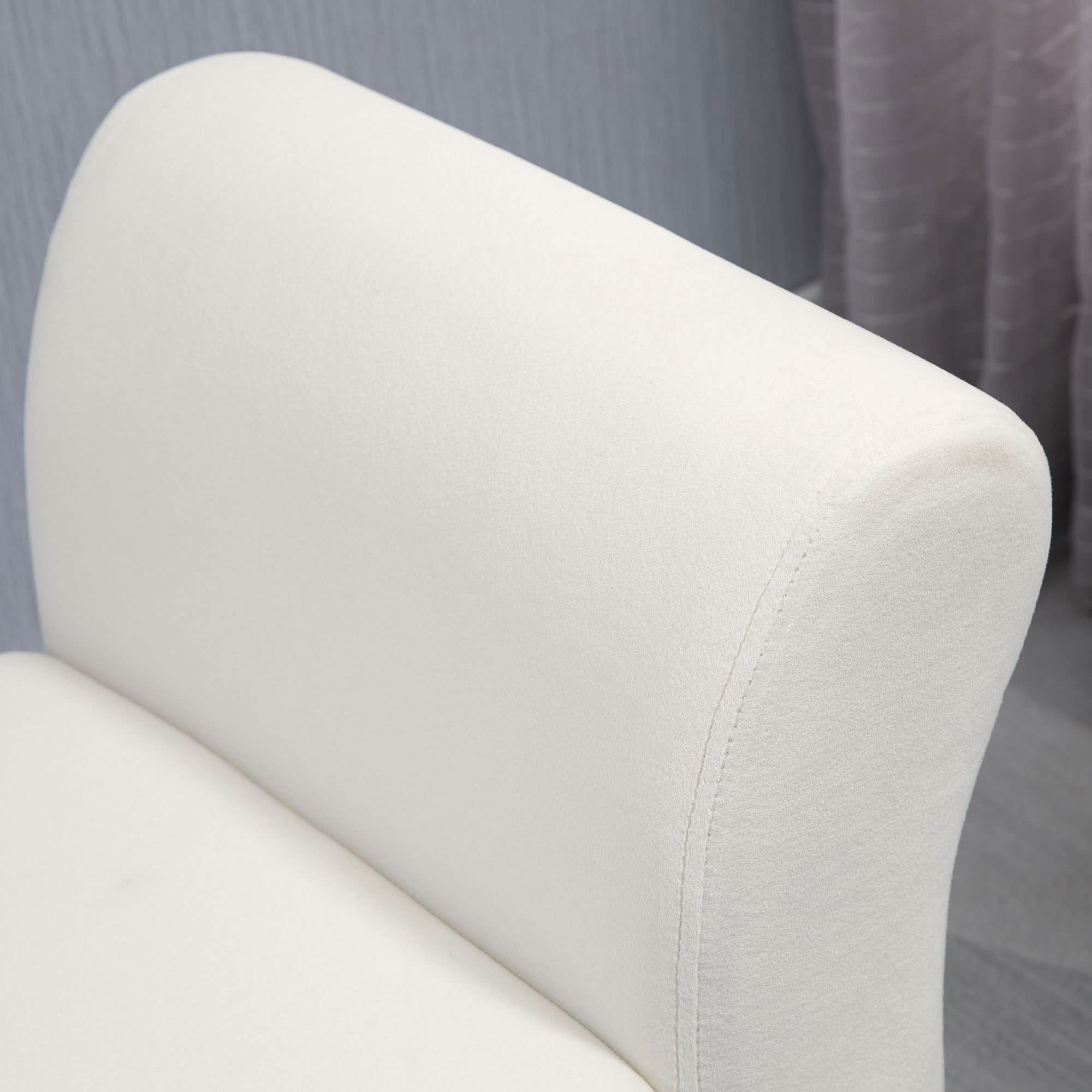 HOMCOM Baúl de Almacenaje para Dormitorio Banco de Almacenamiento con Tapa Abatible Reposabrazos y Patas de Madera para Salón 111,5x41x65 cm Crema
