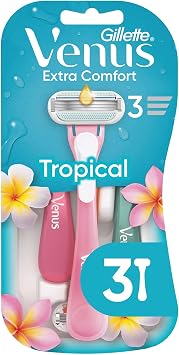 Gillette Venus Extra Comfort Tropical Kullan At Tıraş Bıçağı, 3‘li Paket