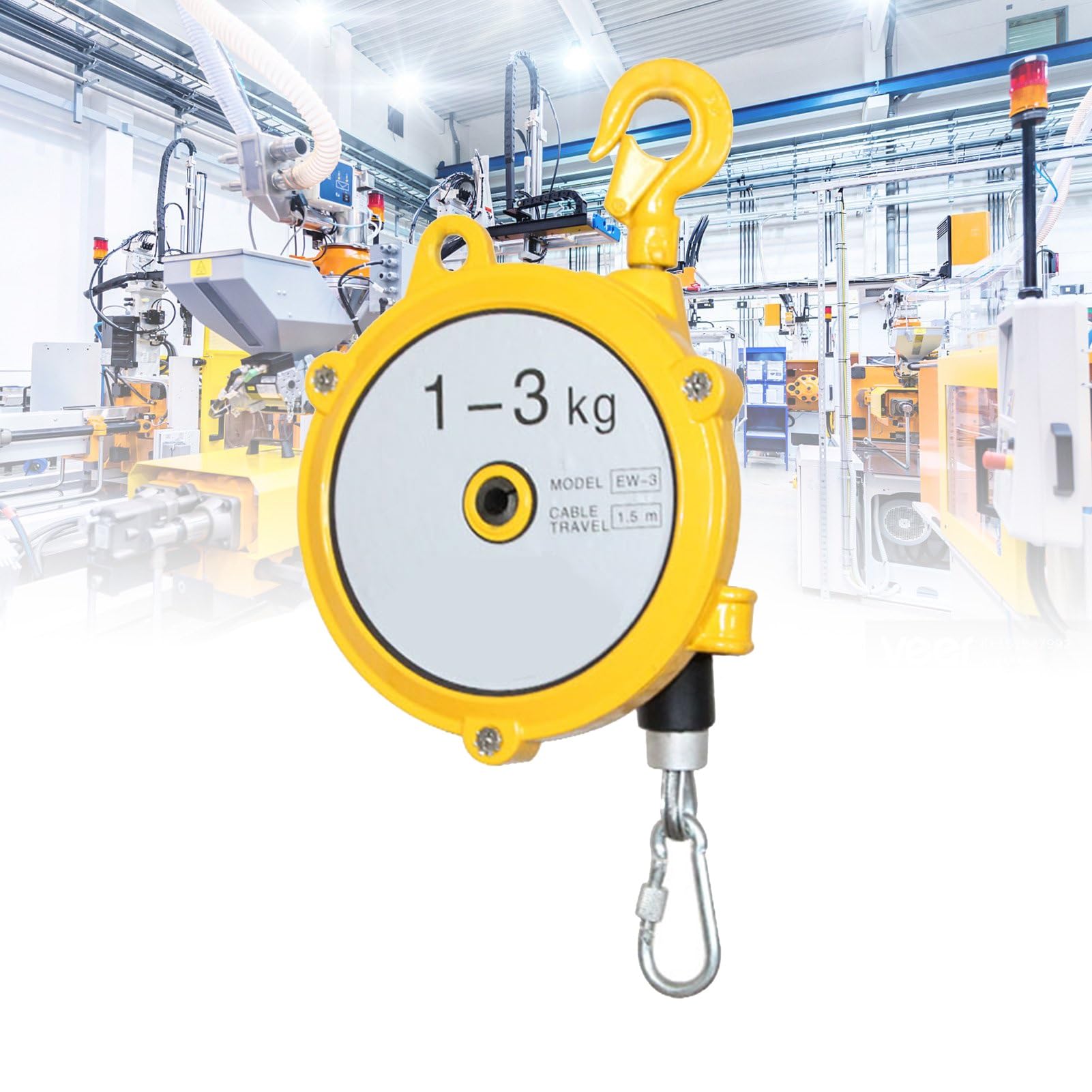 WEKONUMEX Retractable Spring Balancer, Spring Balancer Adjustable With Hook And Wire Rope Multiple Loads(1-3kg)
