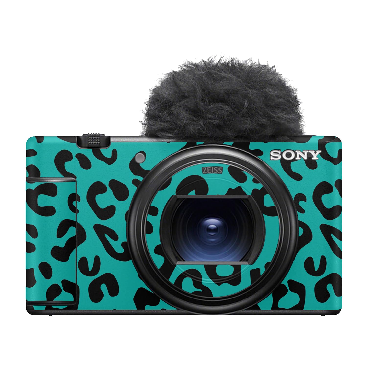 Camera Skin Compatible with Sony ZV-1 Mark II (2023) - Teal Leopard - Premium 3M Vinyl Protective Wrap Decal Cover - Easy to Apply | Crafted in the USA by MightySkins