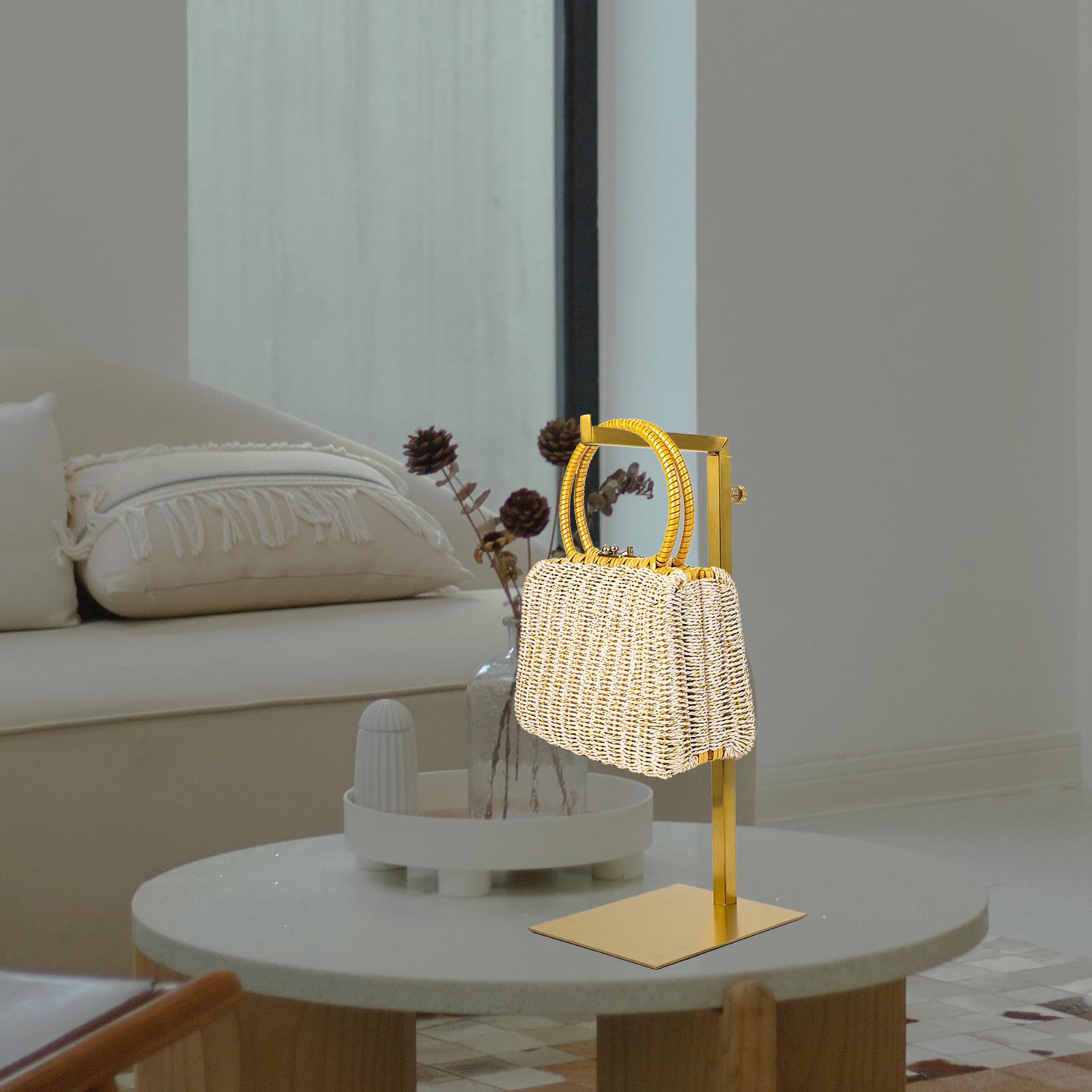 Beavorty Soporte para Colgar Bolsos y Corbatas de Acero Inoxidable Diseño Vertical Organizador de Almacenamiento para Armarios en Comercios y Casas