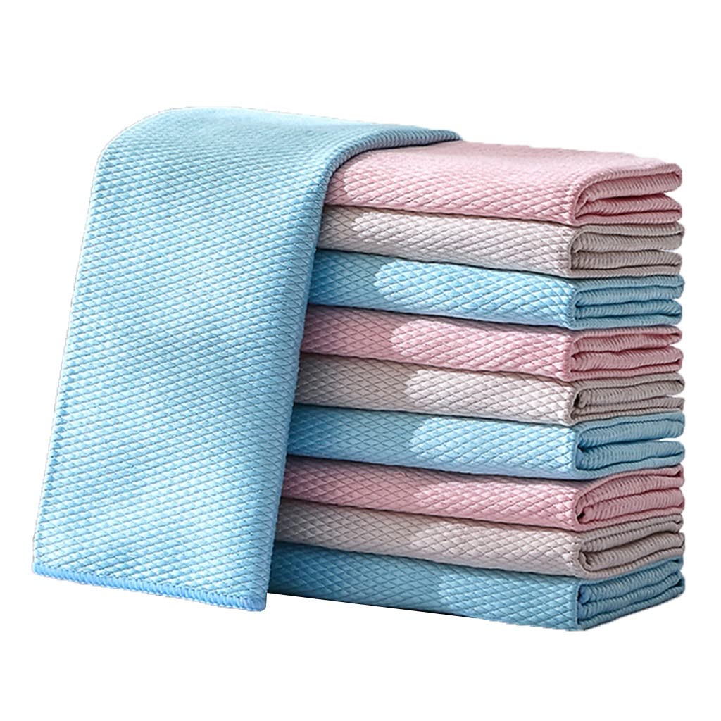Mikrofaser-Reinigungstuch, Reinigungstuch, Haushaltsküche, Auto, Fischschuppen-Reinigungstuch, super saugfähiges und spurloses Reinigungstuch, Mikrofaser-Reinigungstuch(6pcs,40x60cm)