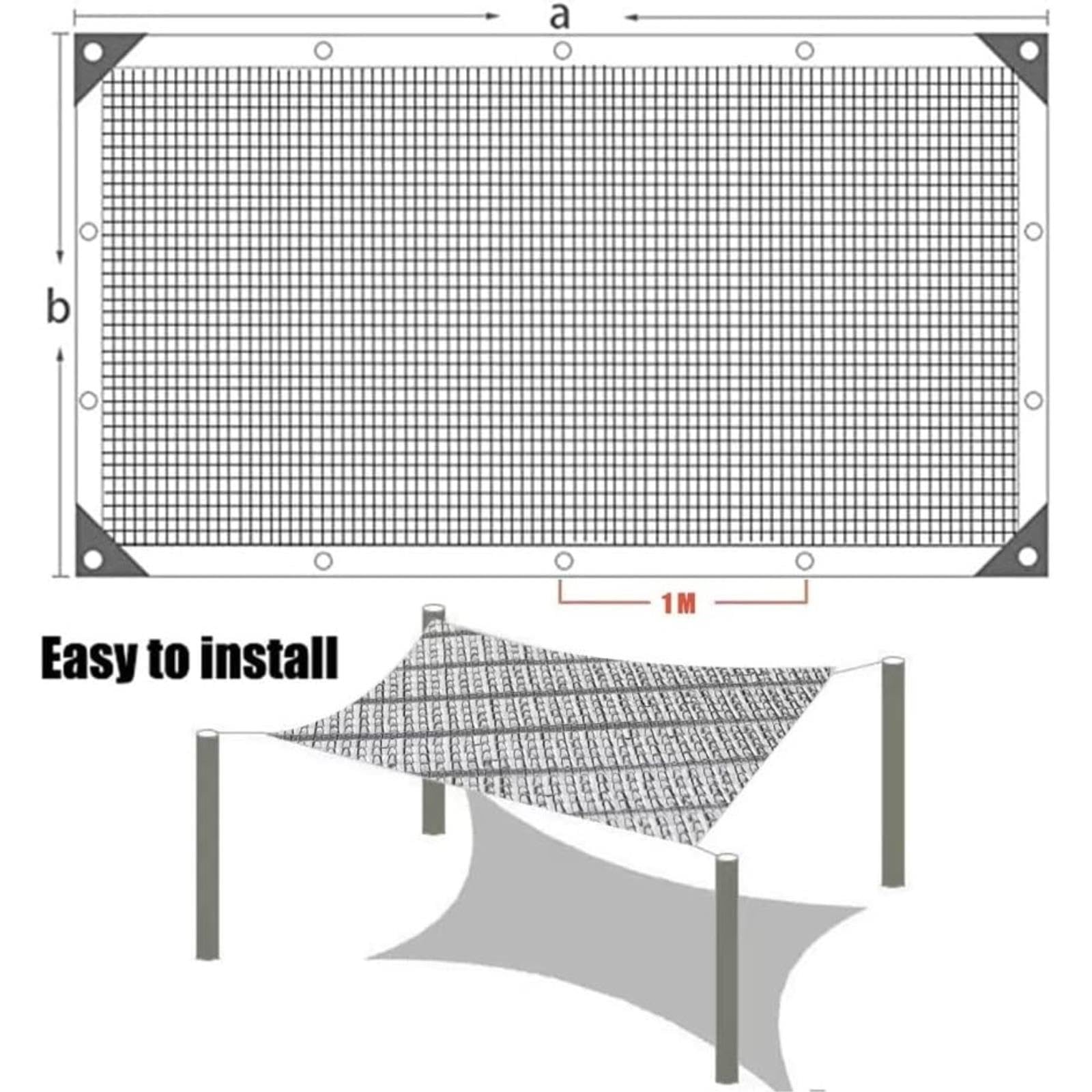 Toile d'ombrage Robuste avec œillets, Protection UV, pour Jardin, terrasse, Porche et espaces extérieurs - 8 m x 12 m (26,2 pi x 39,3 pi)