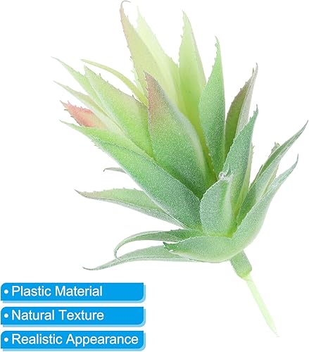 Miniatura 4 de PATIKIL Pequeñas plantas suculentas artificiales, paquete de 4 selecciones de suculentas falsas sin maceta, suculentas falsas para decoración del