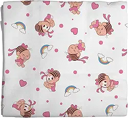 Cueiro Flanelado 03 Unidades Mônica 3 Turma da Mônica Baby 80cm x 1,00m