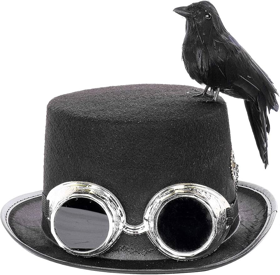 アメリカ製 輸入ラバースタンプ マウント済『トップハットカラス』スチームパンク アメリカ製 輸入ラバースタンプ マウント済『トップハットカラス