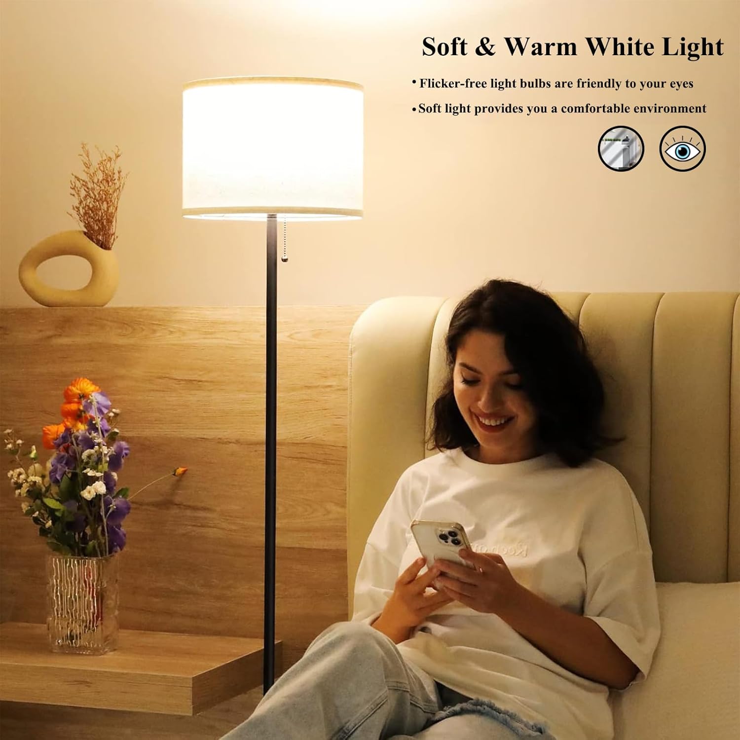 Youtime LED Light Bulb A19 3 Color Temperature 3000K-5000K-4000K,3CCT Color Changing Light Bulbs,Energy Saving 9W(60W Equivalent) LED Bulb,810LM for Bedroom,Living Room,4 Pack