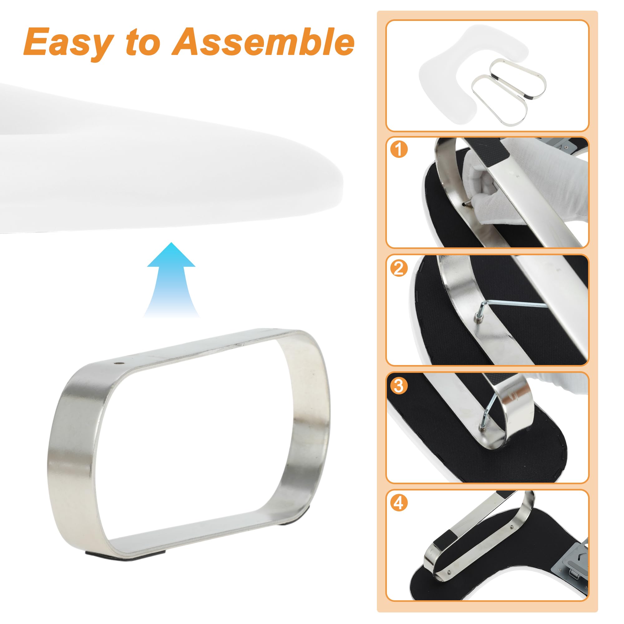 VOCOSTE Nail Arm Rest with Mobile Phone Holder, Manicure Hand Rest, Hand Rest for Nails Tech with Stable Base White - Image 3