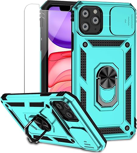 Miniatura 1 de Funda para iPhone 11 Pro Max con cubierta para lente de cámara, protector de pantalla HD, protección contra caídas de grado militar, soporte de