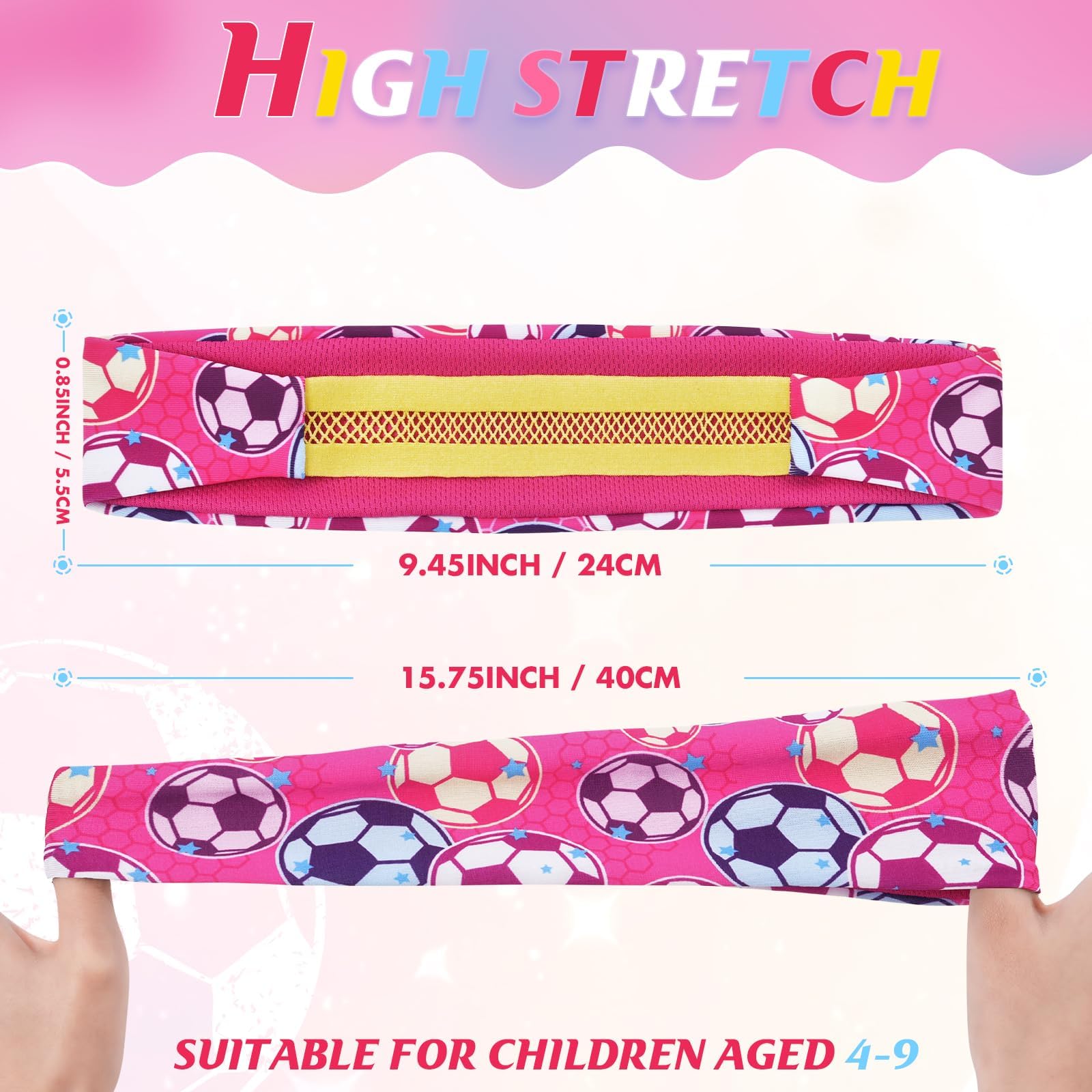 Kids Sports Headbands for Boys - Soccer Sweatbands for Kids, Athletic Headbands for Running, Basketball, Football, and Outdoor Play, Ages 4-9 - 2