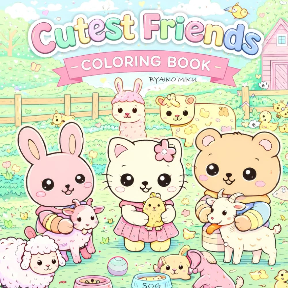 Cutest Friends: Coloring Book (cute & cozy coloring Books for adults & teens)