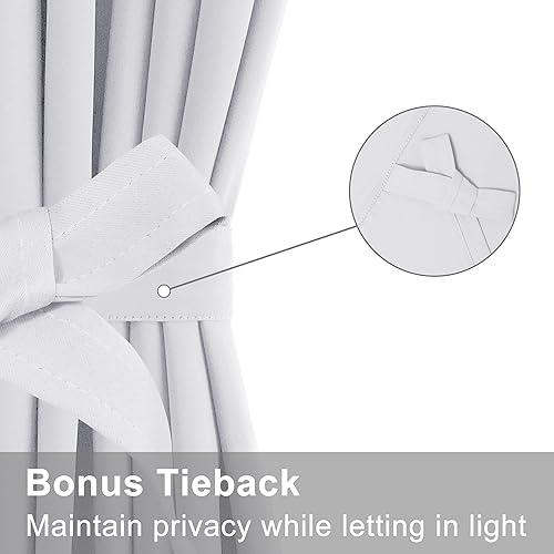 Miniatura 3 de XWZO Cortinas de oscurecimiento de habitación para puertas francesas, cortinas térmicas y de privacidad para puerta de cristal, cortinas con