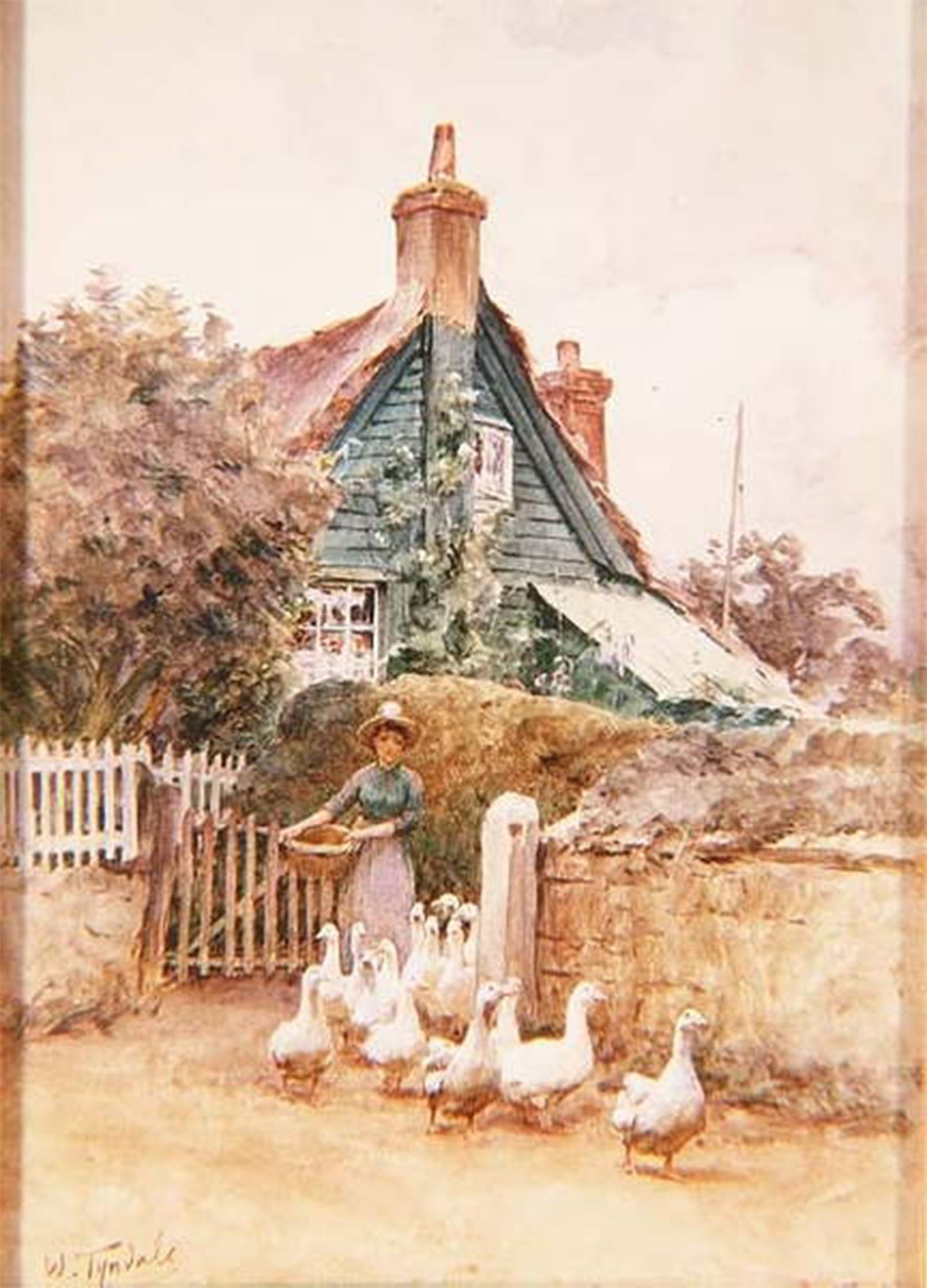 SERENDIPITP Vintage Wall Art Canvas Nordic Poster Canvas Print Picture Brading Isle of Wight by Walter Frederick Roofe Tyndale Wall Art Poster for Home Decor 60x90cm