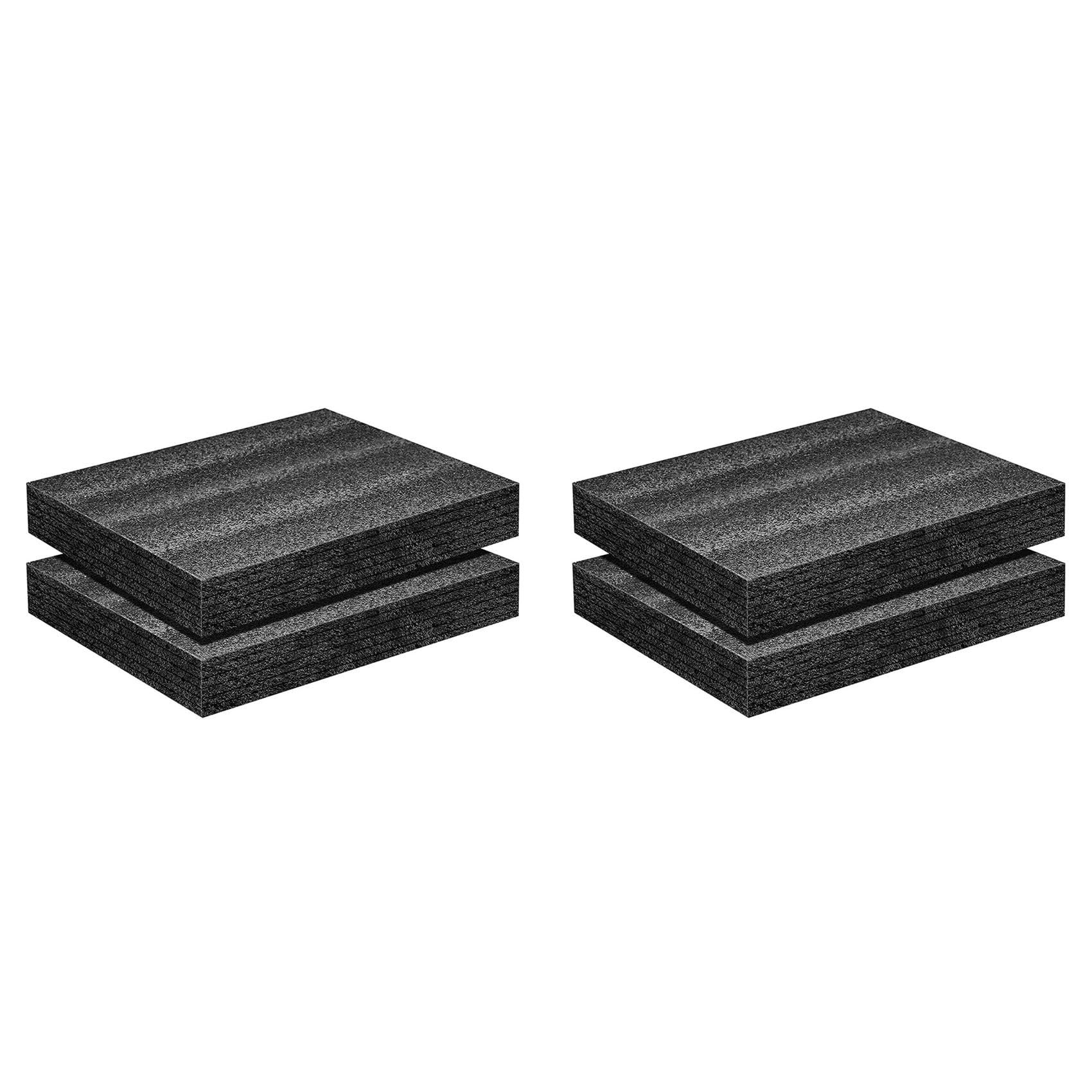 4-pak arkuszy z pianki poliuretanowej – 40 x 30 x 5 cm wkładki piankowe do walizek, podkładki piankowe do przechowywania przyborników, aparatu