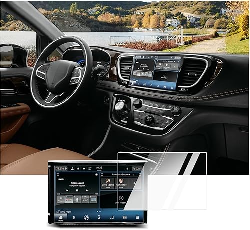 BIXUAN Protector de pantalla Pacifica 2021-2023, pantalla táctil de navegación de 10.1 pulgadas, vidrio templado, dureza 9H, antihuellas,