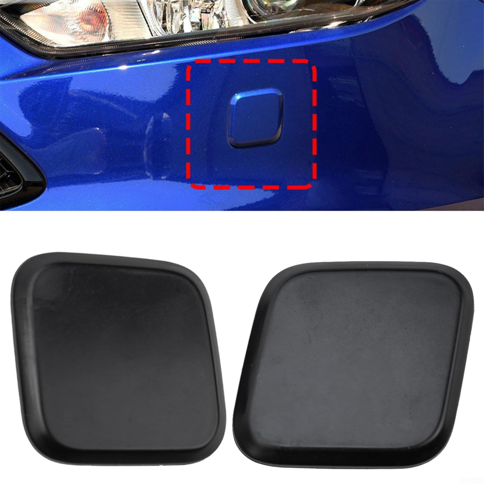Tappo per lavafaro anteriore sinistro e destro, per Ford Focus 2015 2018, per paraurti anteriore (sinistra e destra)