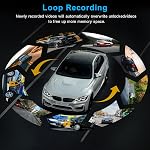 Dash Cam pour les voitures avec 64G SD Carte, 3' IPS Caméra de voiture écran, 176° Caméra à angle large, 1080P FHD Dashcam avec IR Vision nocturne, enregistrement de boucles, mode stationnement, G-sensor, WDR