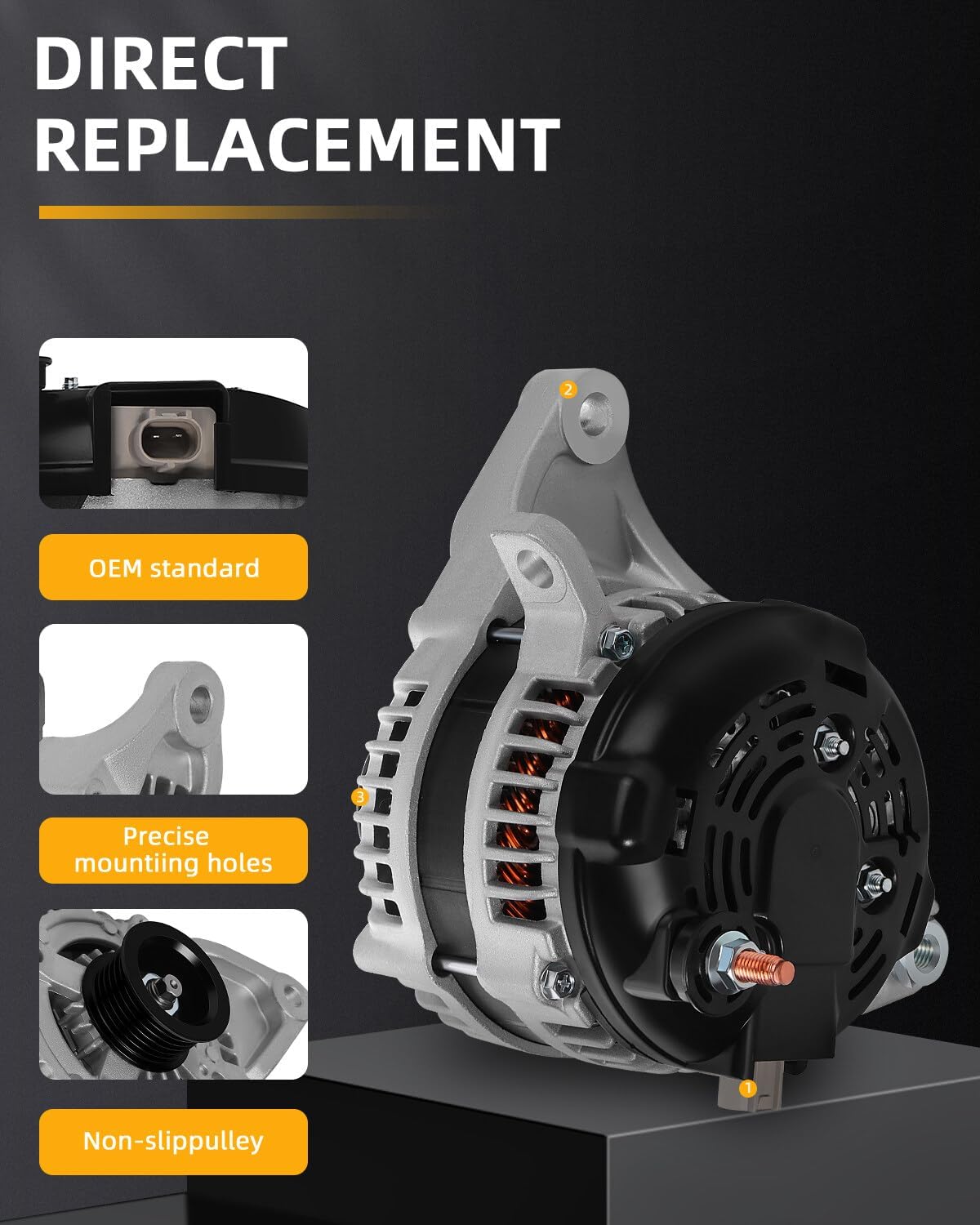 OCPTY Alternators Alternator 11155 2005-2006 for Jeep for Grand Cherokee AND0405 VND0405 113804 56044380AC 56044380AH 421000-0360 421000-0363 11155 VDN11500201-A 11155R 1-2971-01ND
